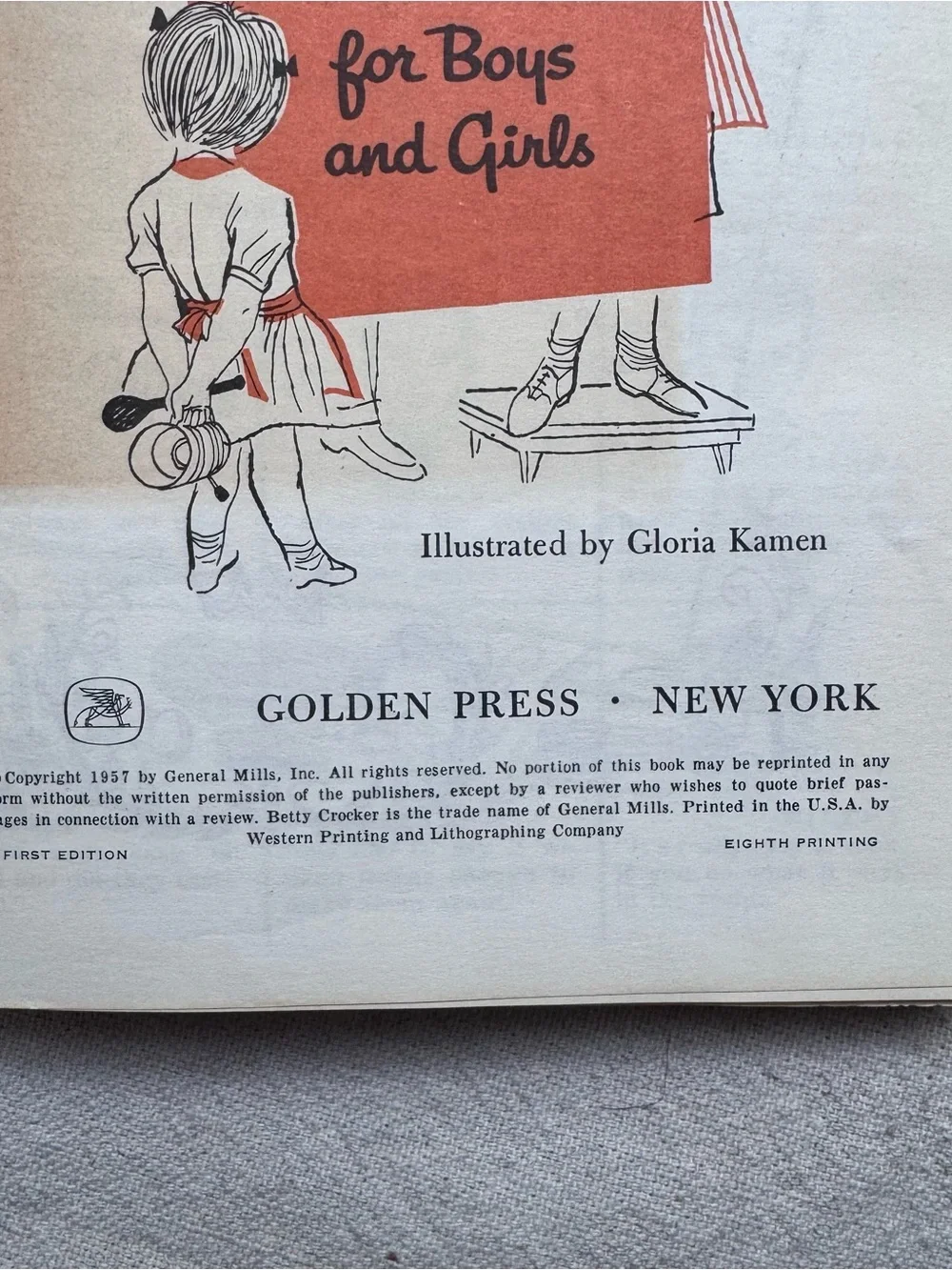 Vintage 1957 Betty Crocker’s Cook Book for Boys and Girls